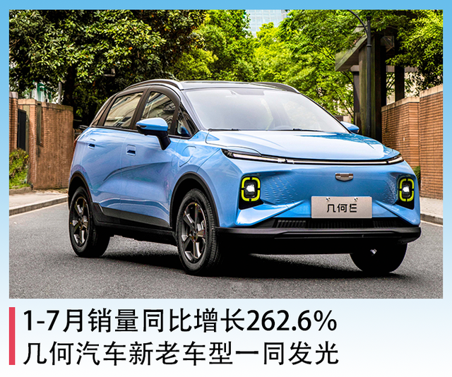 1-7月销量同比增长262.6％，几何汽车新老车型一同发光