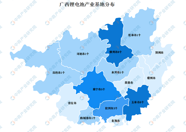 2023年广西锂电池产业结构分析：柳州玉林产业基地最多